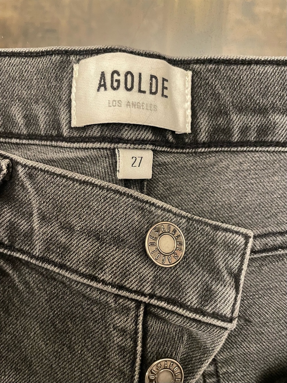 Agolde Women’s Slim Straight Washed Gray Jeans - Picture 4 of 8